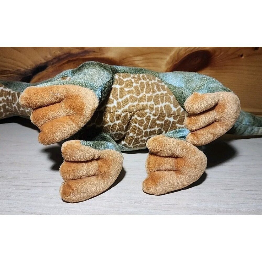 Petting Zoo Stuffed Dino Plush Green 20 inches Long Dinosaur - Picture 7 of 11